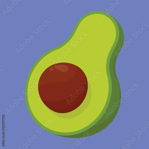 Avocado illustration vector. Avocado Fruit vector game icon