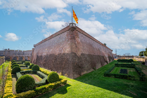 Photography The Montjuic Castle view in Barcelona, Spain