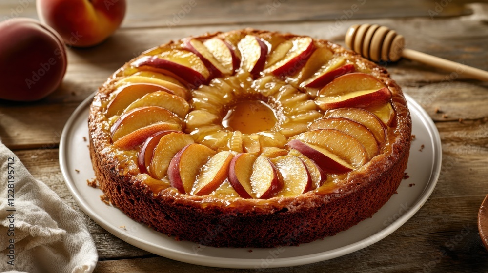 Delicious peach upside-down cake Delicious peach upside-down cake