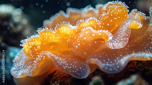 Captivating coral bloom underwater reef marine environment close-up view nature's intricacies