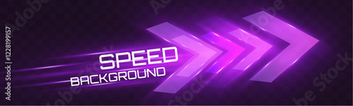 Arrow light speed motion background with futuristic glowing arrows and light streaks.
