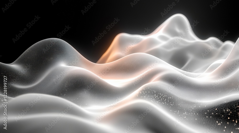 Obraz premium Dynamic fluid motion waves abstract space visualization high-tech concept