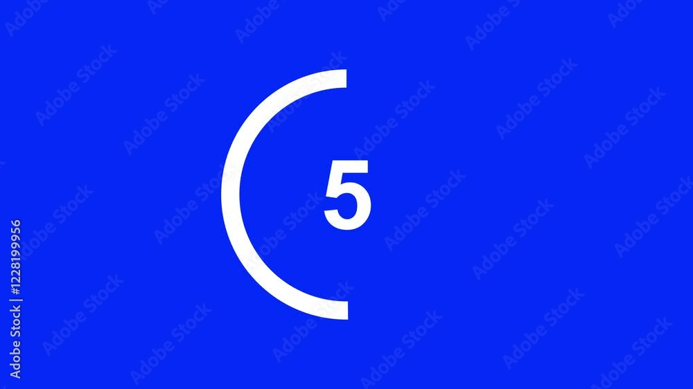 New Alpha Transparent Countdown Workout overlay Timer countdown timer animation from 10 to 0 seconds, 10 second countdown Animation with blue background, 10 seconds countdown.