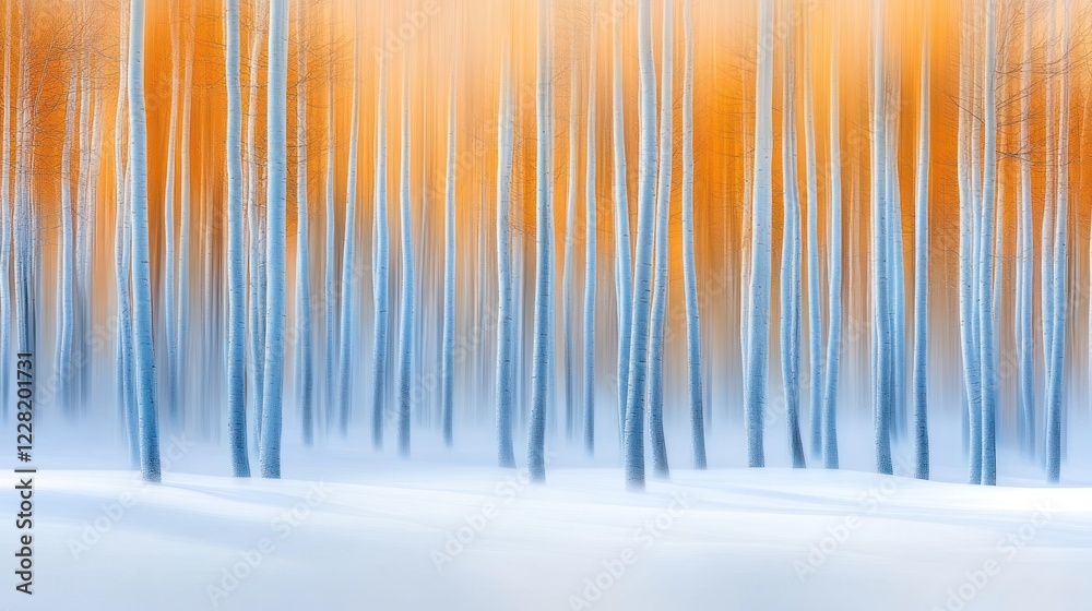 Ethereal Aspen Trees in a Winter Wonderland Ethereal Aspen Trees in a Winter Wonderland