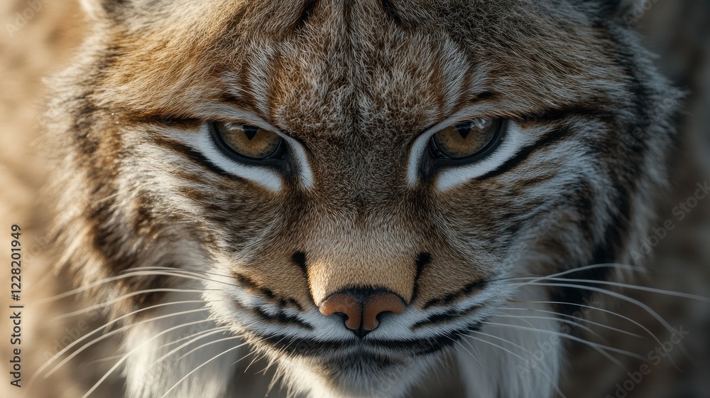 A Close Up Of A Lynx Its Eyes Fixed On The Viewer A Close Up Of A Lynx Its Eyes Fixed On The Viewer