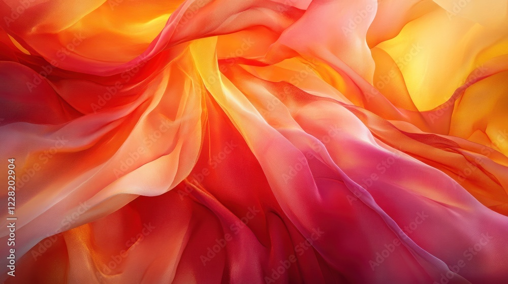 Obraz premium Abstract Draped Fabric in Warm Hues