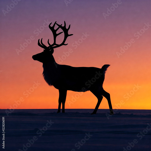deer silhouette at sunset, deer in the sunset, silhouette of deer