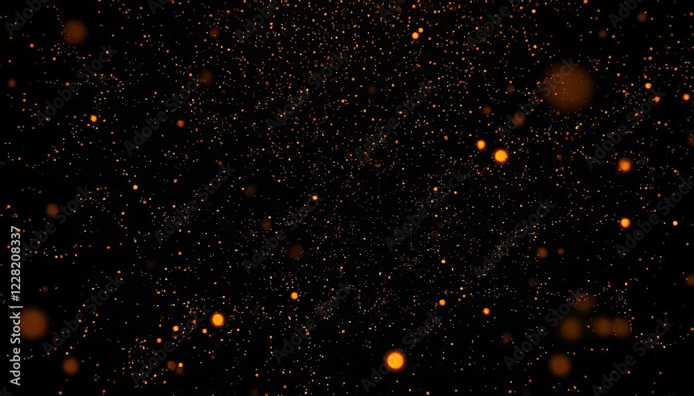 Fototapeta premium Glowing Orange Sparks Against Dark Background