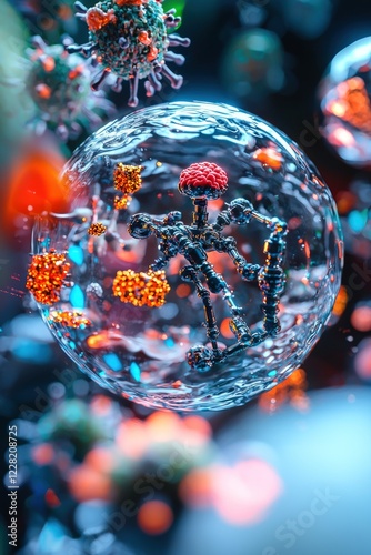 Tiny robots operating at the nanoscale inside a human cell