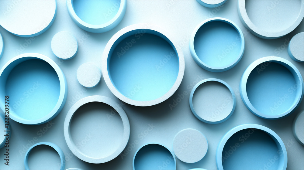 Pattern With Concentric Circles in Varying Shades of Blue With a Banner Displayed in a Modern Artistic Style Pattern With Concentric Circles in Varying Shades of Blue With a Banner Displayed in a Modern Artistic Style