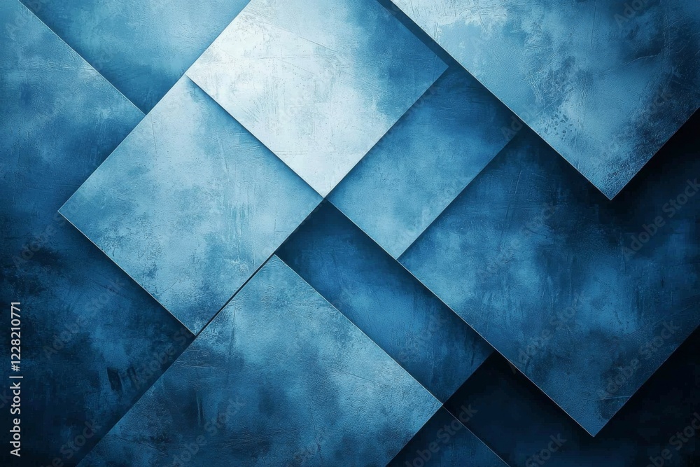 Abstract blue textured squares forming a geometric pattern Abstract blue textured squares forming a geometric pattern