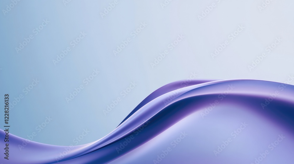 Obraz premium Soft purple waves flow gracefully across serene background, crea