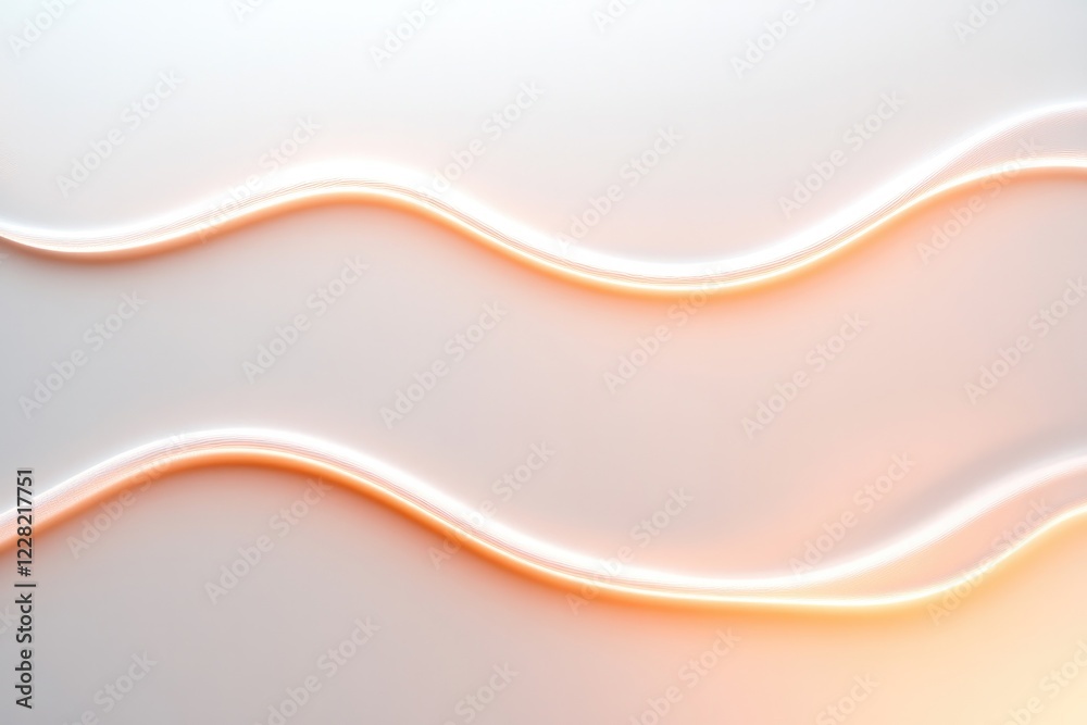 Obraz premium Soft glowing lines gracefully flow across smooth background, cre