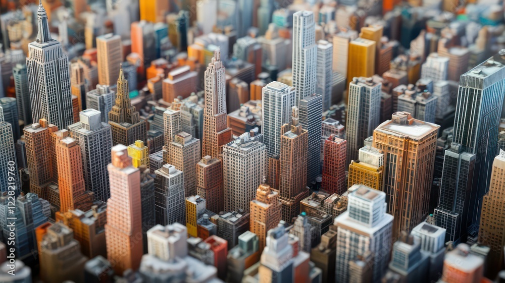 Obraz premium City skyline created with Generative AI
