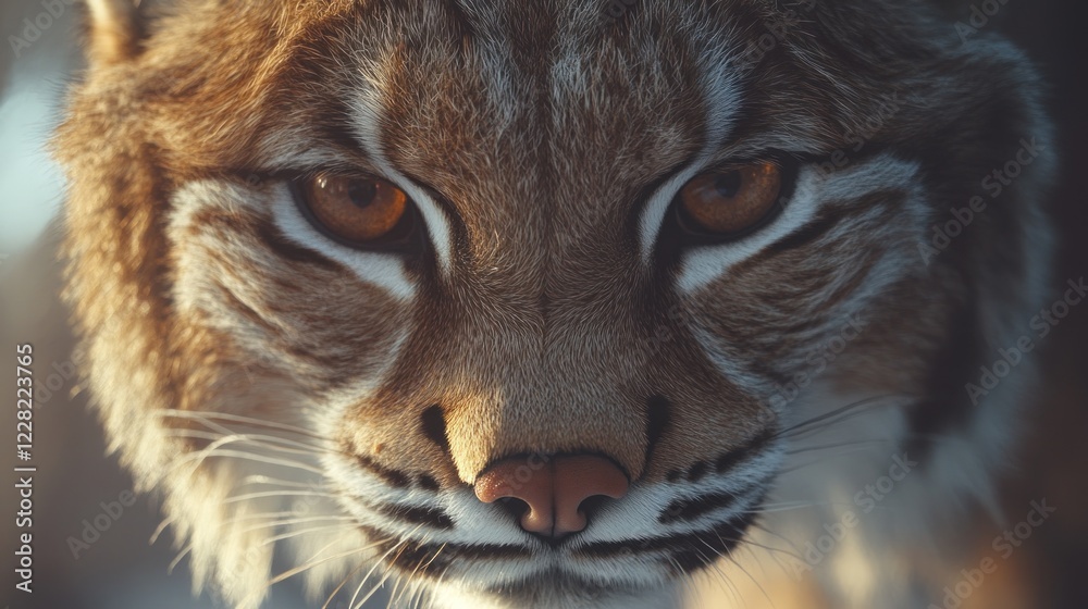 Fototapeta premium A Close Up Portrait Of A Majestic Lynx
