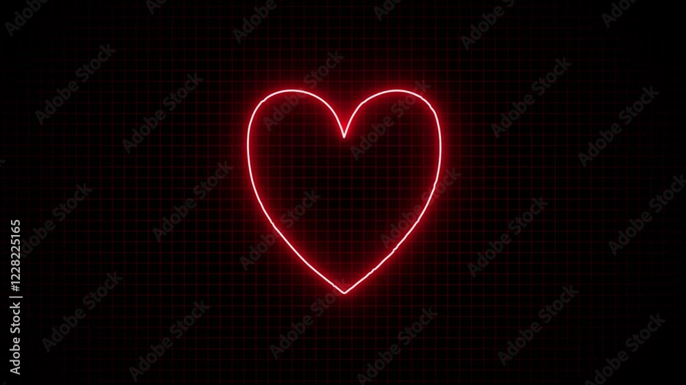Abstract heart beats , neon heart, love display screen medical. Hearts Greeting love hearts Concept background. Heart Line, Heart rhythm, heart beat pulse . Abstract heart beats , neon heart, love display screen medical. Hearts Greeting love hearts Concept background. Heart Line, Heart rhythm, heart beat pulse .