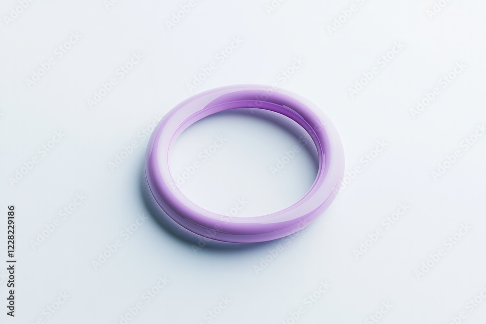 Minimalist purple ring showcases smooth curves and glossy finish Minimalist purple ring showcases smooth curves and glossy finish