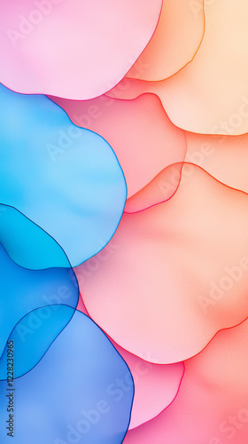 Watercolour Colourful Abstract Shapes