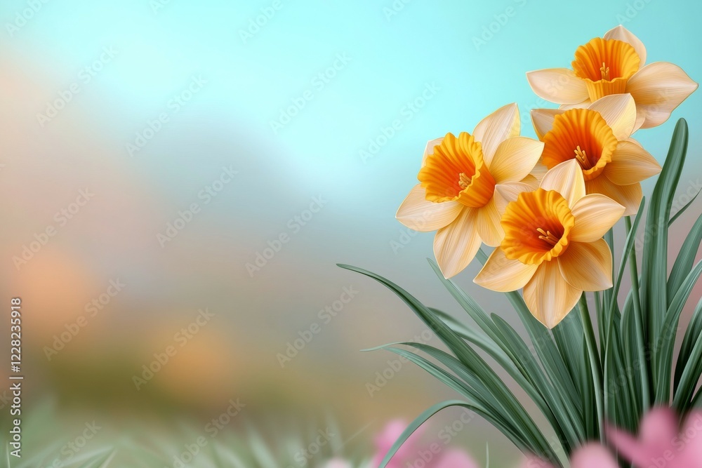 Close up of a bunch of yellow flowers with green stems Close up of a bunch of yellow flowers with green stems