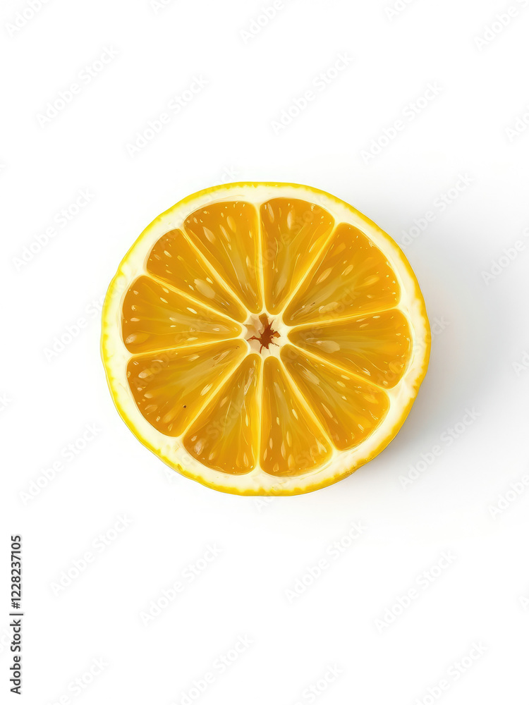Lemon half with seeds exposed on a white background, citrus, pulp, juicy, seed, cross section Lemon half with seeds exposed on a white background, citrus, pulp, juicy, seed, cross section