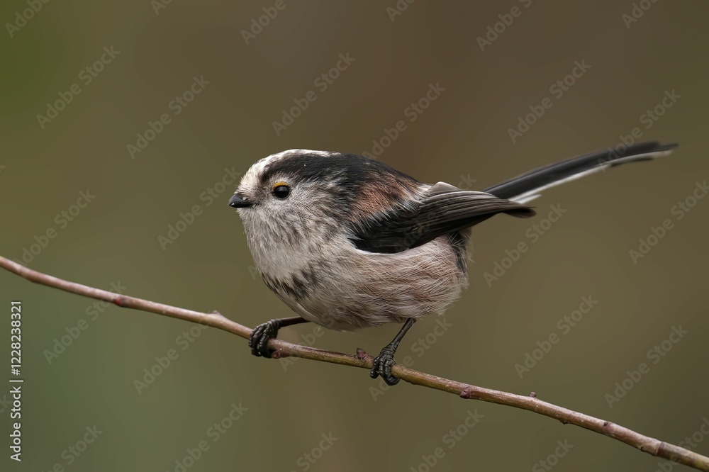 Fototapeta premium Long-tailed tit on a branch