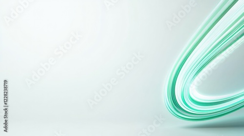 Soft curves flow gracefully across minimalist backdrop, evoking