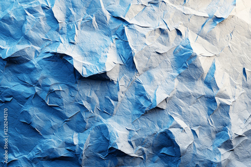 Wallpaper Mural Abstract Blue and White Crumpled Paper Texture. Torontodigital.ca