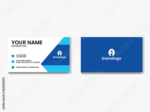 creative business card template Double-sided .landscape orientation. Horizontal layout. Vector illustration