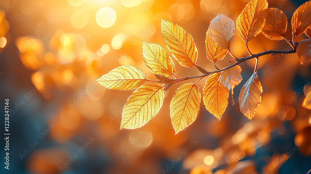 Leafy tree branch with red leaves and snowflakes falling on it. The snowflakes are scattered all over the branch, creating a beautiful and serene atmosphere Leafy tree branch with red leaves and snowflakes falling on it. The snowflakes are scattered all over the branch, creating a beautiful and serene atmosphere