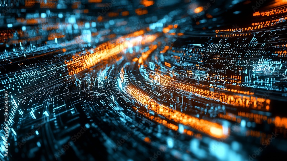Dynamic cybersecurity concept with vibrant digital data streams : Generative AI Dynamic cybersecurity concept with vibrant digital data streams : Generative AI