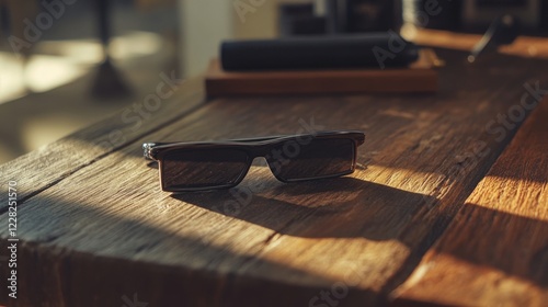 A stylish crew cut displayed on a wooden surface