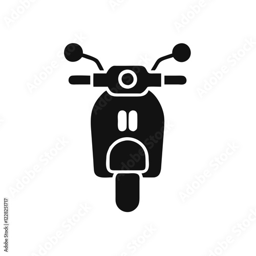Scooter vector silhouette illustration.scooter silhouette, scooter bike vector illustration, scooter icon symbol.Electric scooter icon Vector