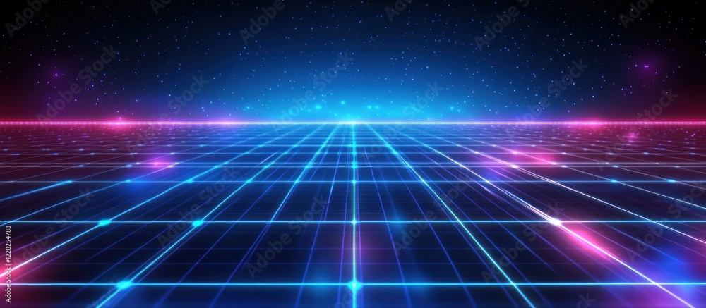 Neon Grid: A Futuristic Digital Landscape Neon Grid: A Futuristic Digital Landscape
