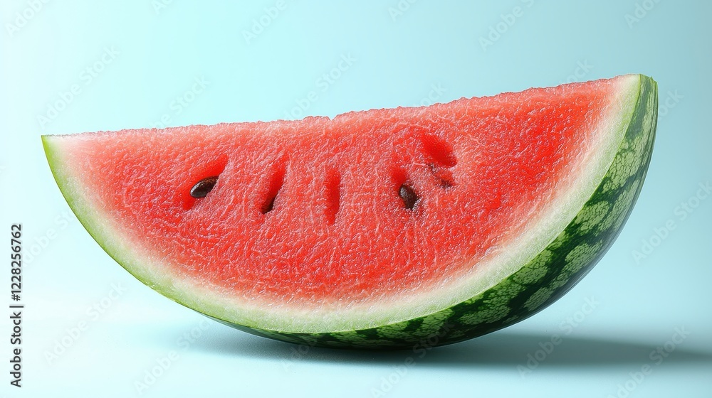 A vibrant slice of watermelon showcasing its juicy red interior and seeds. A vibrant slice of watermelon showcasing its juicy red interior and seeds.