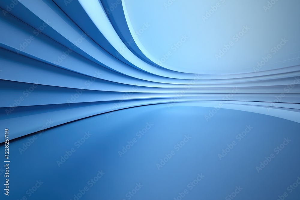 Soft gradients create fluid waves in serene blue tones, evoking Soft gradients create fluid waves in serene blue tones, evoking