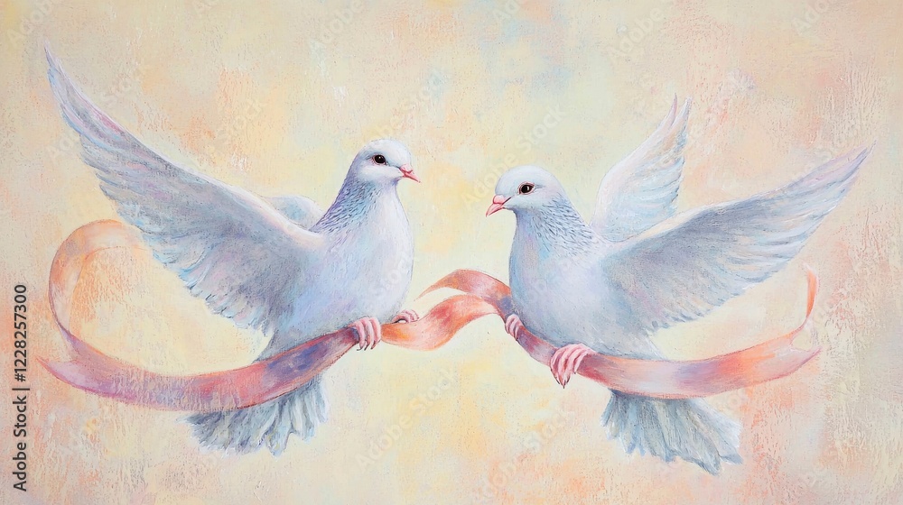 Fototapeta premium Eternal Love Doves