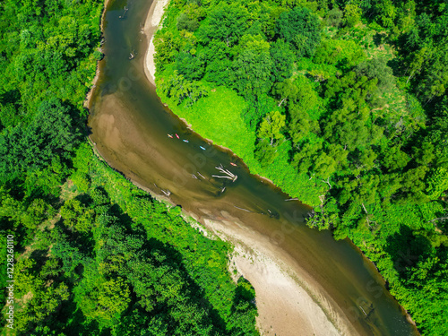 Paddlers on the Cuyahoga River