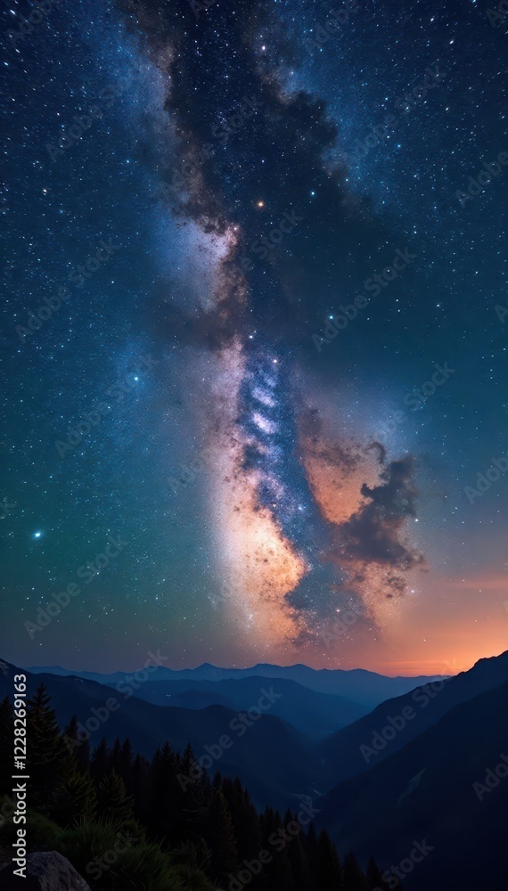 Vast, star-studded expanse, Milky Way visible, ethereal, deep space, background Vast, star-studded expanse, Milky Way visible, ethereal, deep space, background