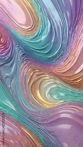 futuristic pastel iridescent faded wave background