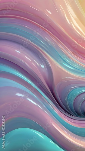 futuristic pastel iridescent faded wave background