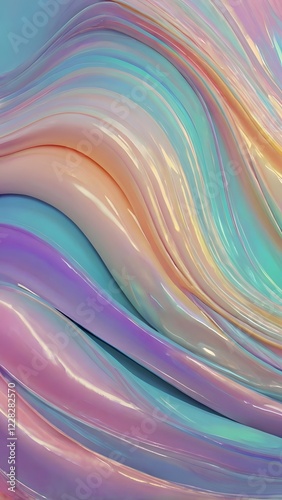 futuristic pastel iridescent faded wave background