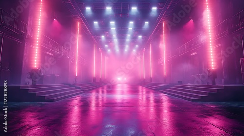 Dramatic pink lighting vibrant concert stage visuals wallpaper images