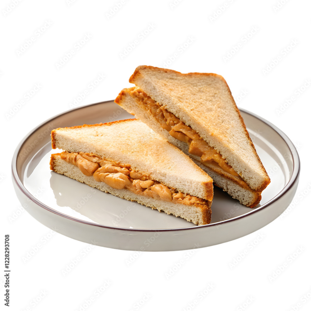 Delicious Peanut Butter Sandwich with Crusty Bread Delicious Peanut Butter Sandwich with Crusty Bread