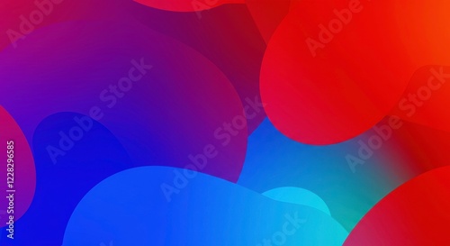 Vibrant Gradient Abstract: A captivating abstract image featuring a mesmerizing blend of vivid red, blue, and purple hues, creating a dynamic and energetic visual experience.  