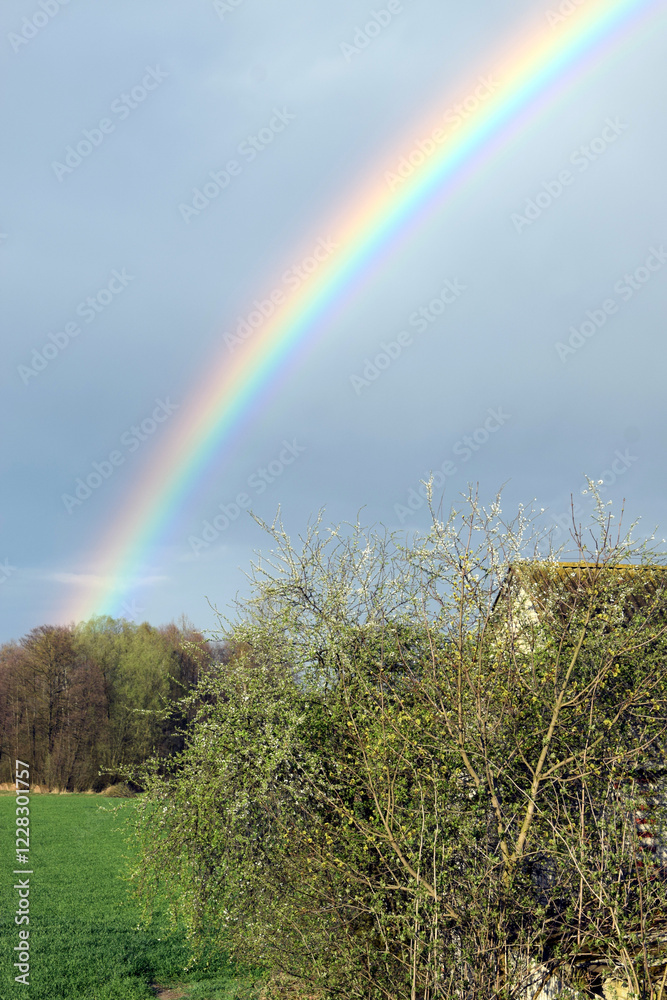 Naklejka premium multi-colored rainbow in the sky