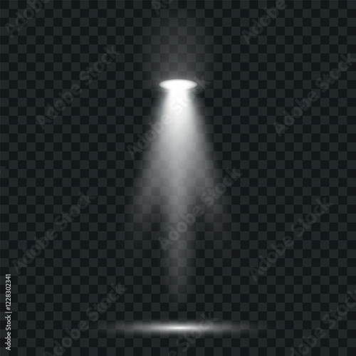 Stage spotlight, bright light source, concert lighting. Spotlight for concert lighting
