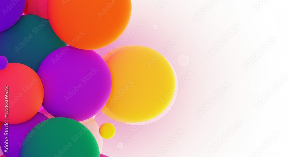 Colorful Abstract Circles: A vibrant and playful composition featuring a cluster of overlapping circles in various bright colors. The dynamic arrangement creates a sense of movement and energy. Colorful Abstract Circles: A vibrant and playful composition featuring a cluster of overlapping circles in various bright colors. The dynamic arrangement creates a sense of movement and energy.