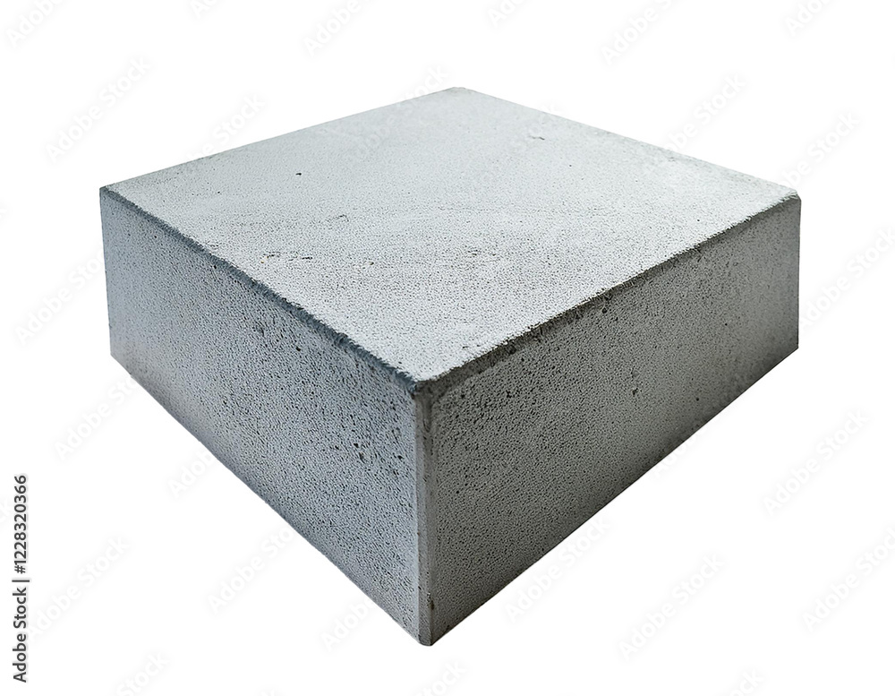 concrete block isolated on white