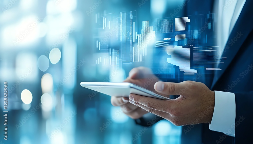 A professional person using a digital tablet, showcasing modern technology and innovation A professional person using a digital tablet, showcasing modern technology and innovation