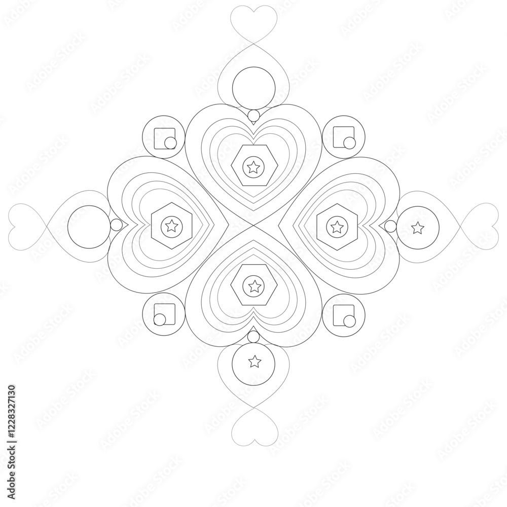Riple Heart Connection line art Riple Heart Connection line art